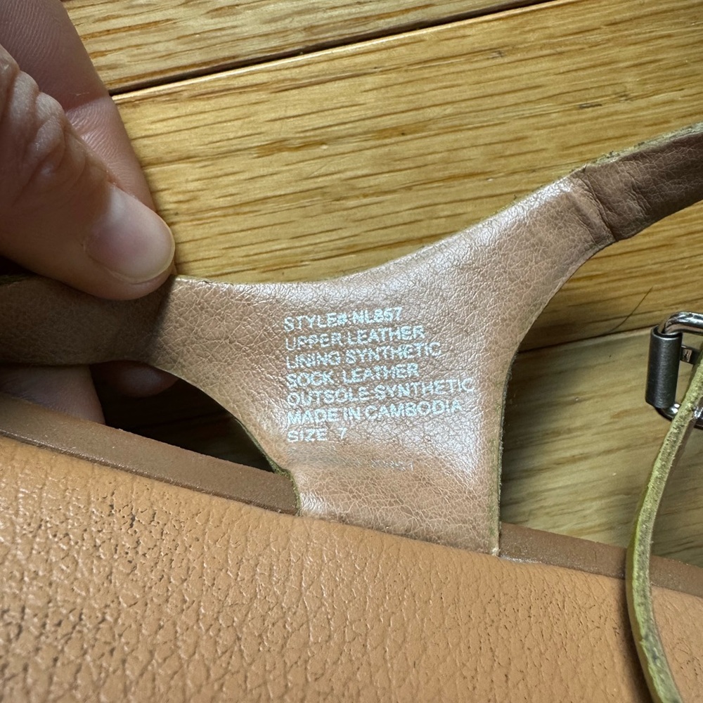 Madewell Green Leather Sandals - Picture 4 of 5